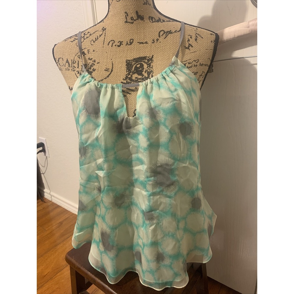 milly of New York Size 4 Fancy Woman's Top 100% Silk Multicolored Sexy NWOT